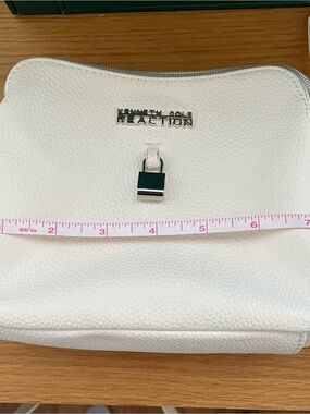 Kenneth Cole Reaction White Pebbled Mini Shoulder Bag